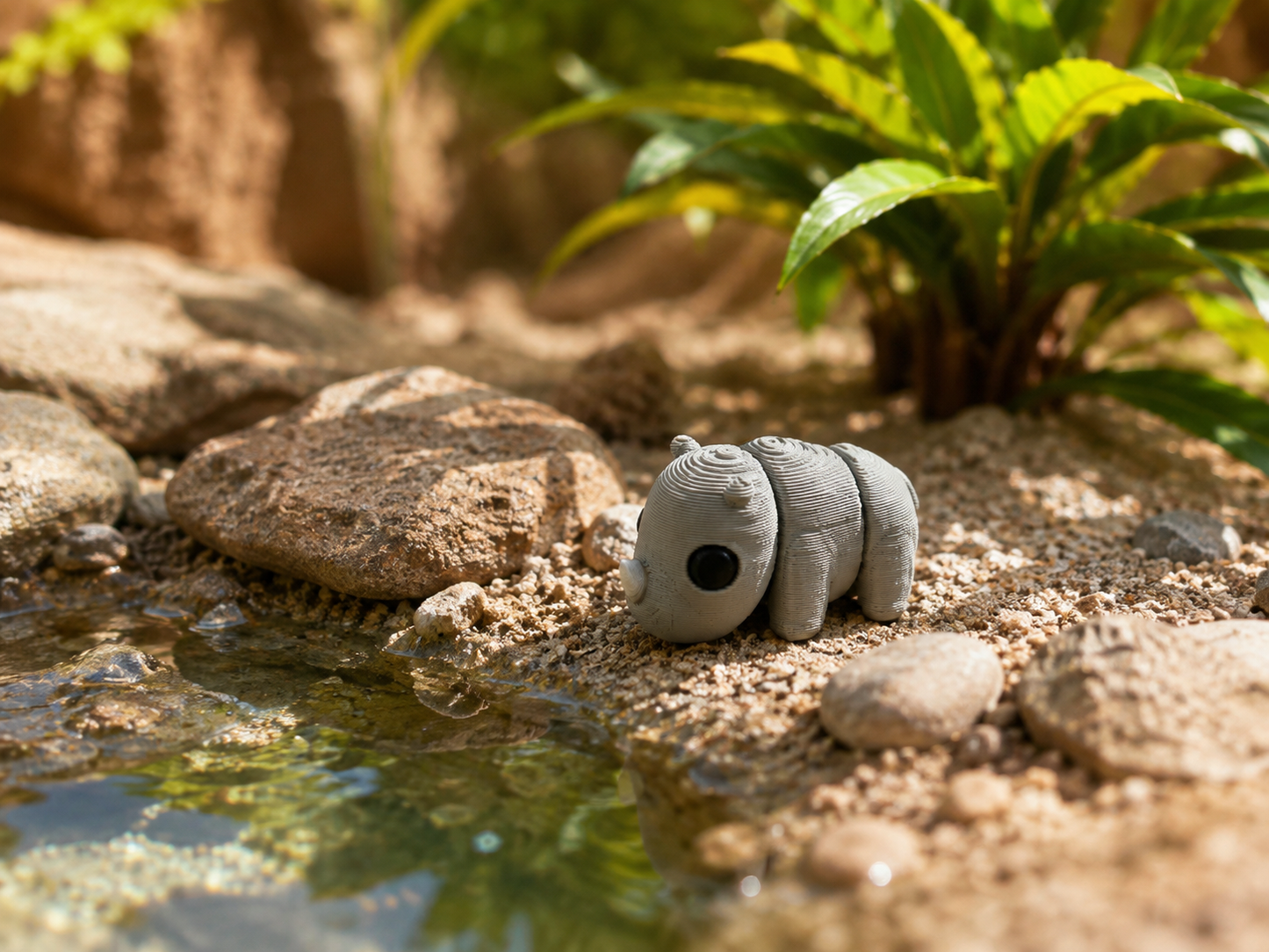 Mini figurine flexi animal - Safari aventure